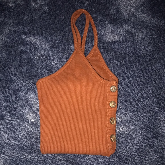 Very cute brownish orangeish button tank top 🥰 very cuteeeee - Picture 5 of 5